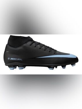 Nike Mercurial Men’s Black and Light Blue Soccer Cleats
